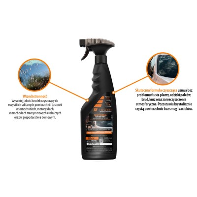 Płyn do mycia szyb samochodowych i lusterek - PROFESSIONAL, 750ml - atomizer, Teger