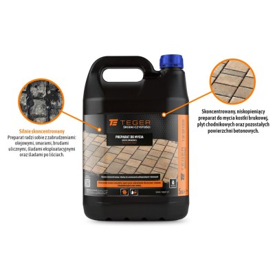 Preparat do mycia kostki brukowej 5 KG - koncentrat, TEGER