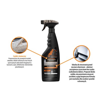 Preparat do usuwania owadów z lakieru i szyb EXTRA STRONG, 750ml - atomizer, Teger