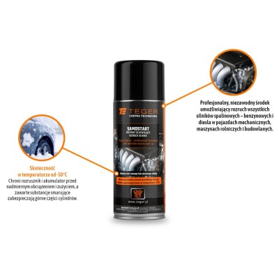 Profesjonalny preparat ułatwiający rozruchu silnika (SAMOSTART), 400ml, Teger